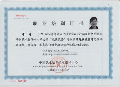 唐婷美容师证
